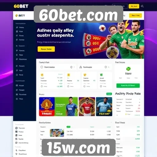 Avaliação da interface do usuário no 60bet.com